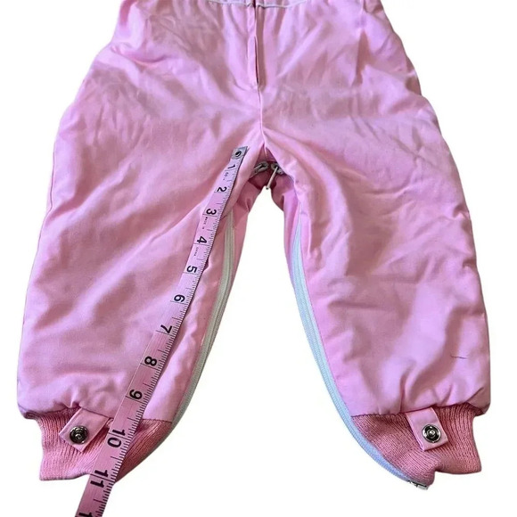 Vintage Pink Quilted Snowsuit with Humpty Dumpty Embroidered 12 Months Unisex - Picture 10 of 12